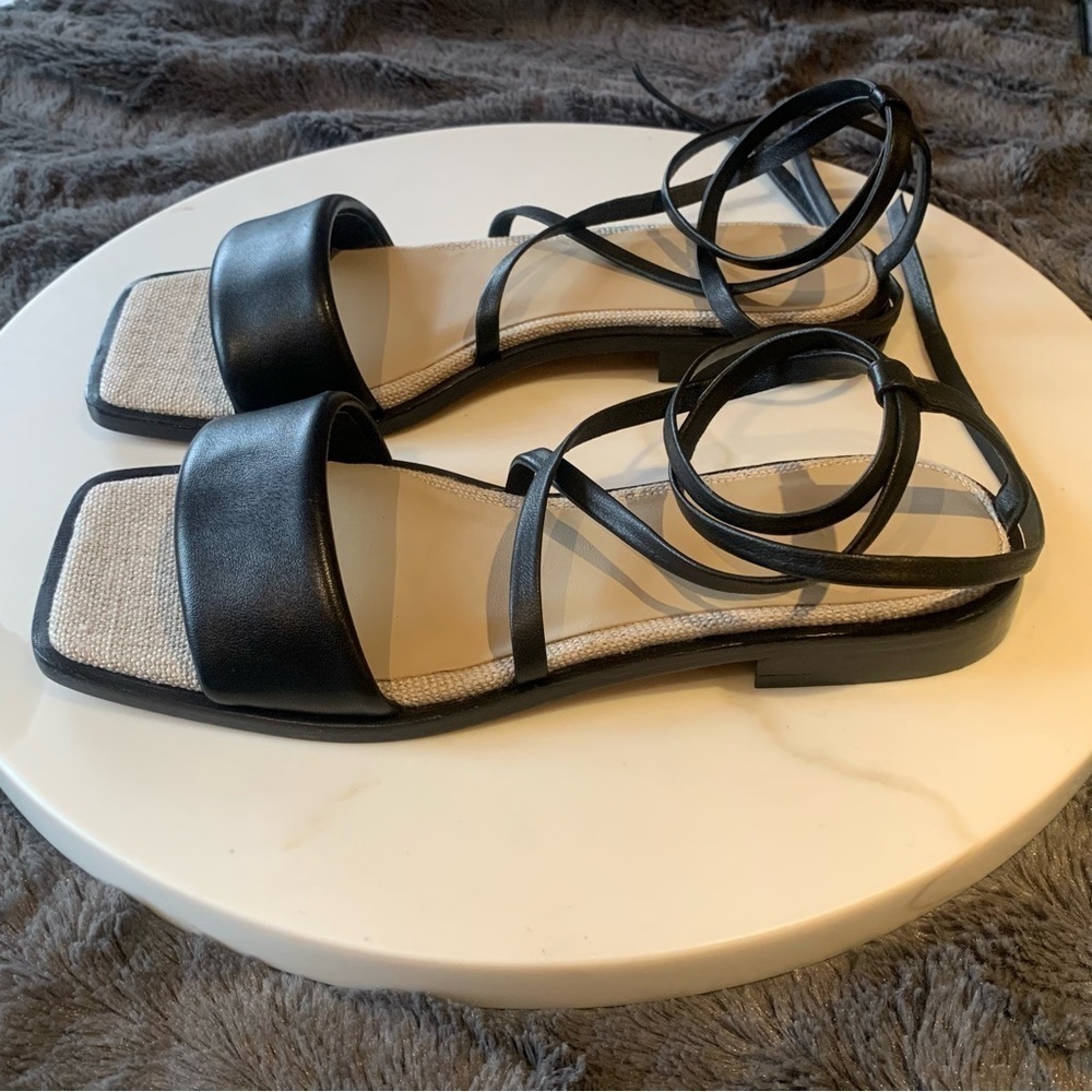Vince Layla Leather Wrap Sandals - Picture 4 of 10